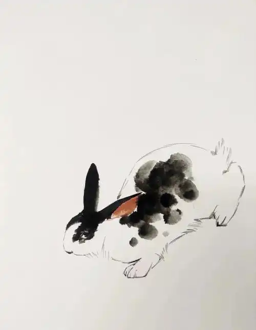 国画教程月宫玉兔知秋