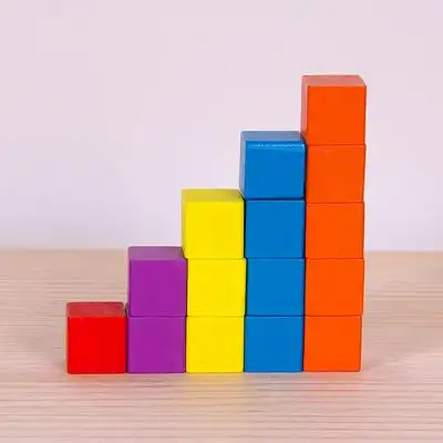 方块积木正方体数学教具正方形小立方体儿童益智木头拼搭早教玩具