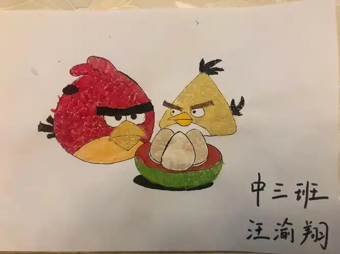 蛋壳画就是利用废弃的蛋壳粘贴出的美丽图案哦!