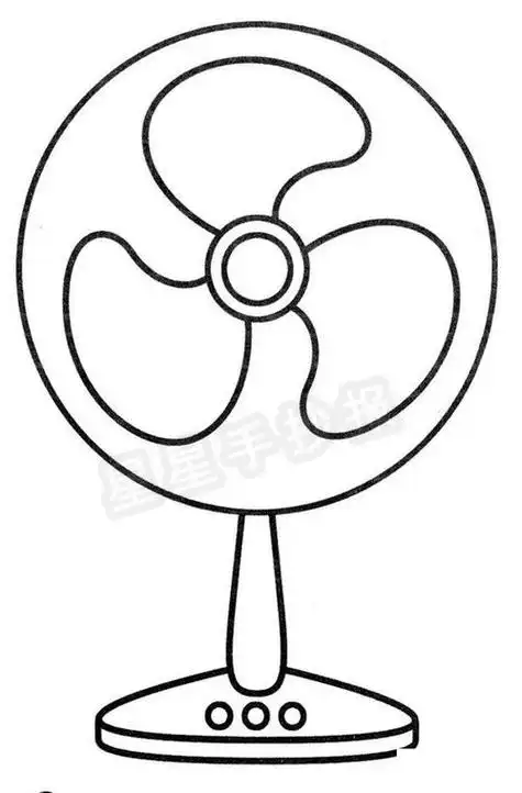 电风扇简笔画图片步骤教程