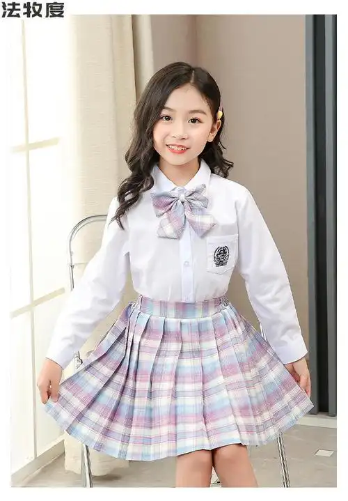 女童jk制服裙夏装套装版儿童大童季学院风10岁小学生