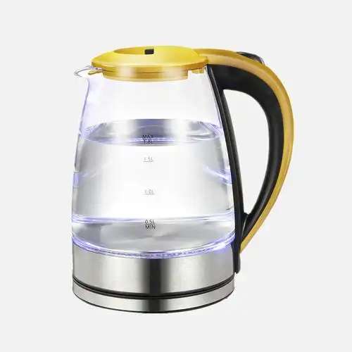 高硼硅玻璃电热水壶led蓝灯机械保温玻璃热水壶厂家玻璃水壶