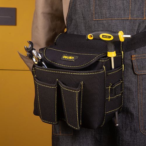 正品 包邮 得力工具腰包电工包木工建筑工跨包牛津帆布包dl