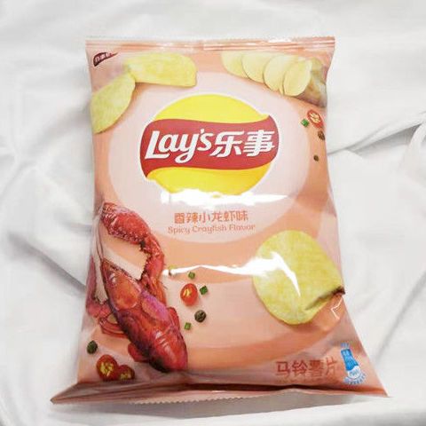 乐事薯片70克香辣小龙虾味休闲零食小吃
