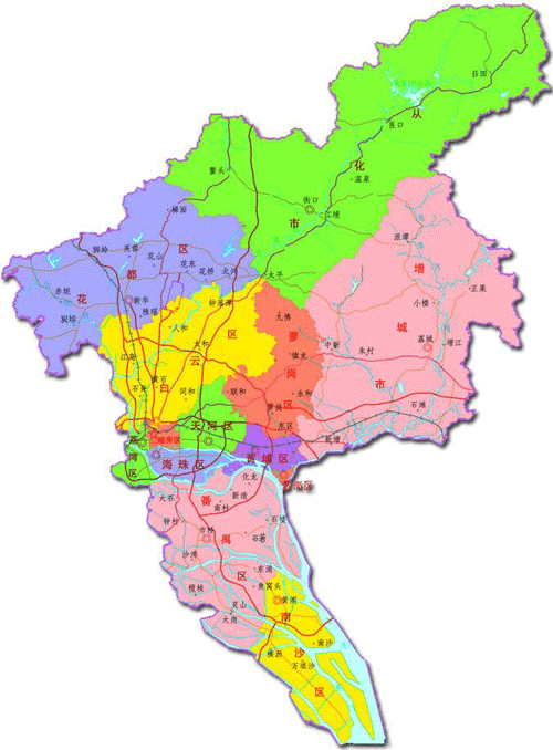 广州市地图广州市属南亚热带季风气候区,气候资源十分丰富.
