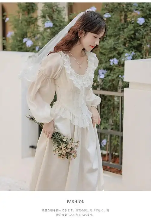 法式复古宫廷重工鱼骨连衣裙气质小众高级长裙限价 40 - 17网