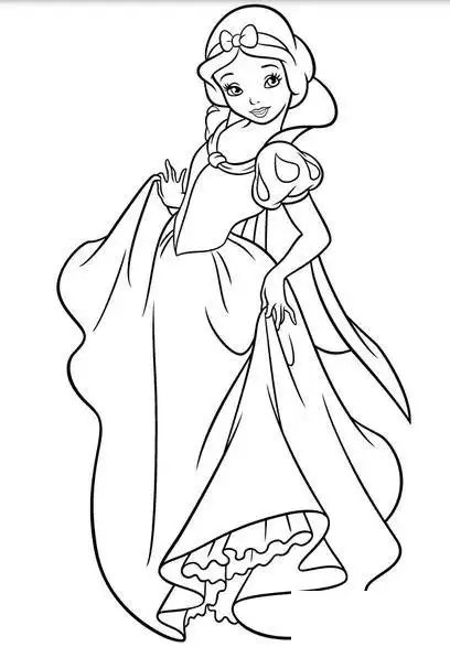 迪士尼卡通人物白雪公主简笔画图片 白雪公主简笔画