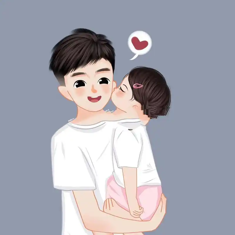 四口「两女娃」亲子头像 | 背景	 你们成长的道路千姿百态,呆萌,可爱