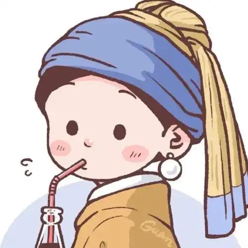 一些戴珍珠耳环的少女的头像欢迎大家补充哈