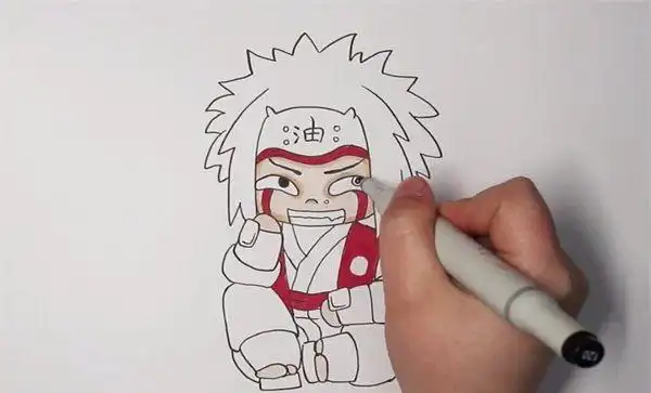 火影忍者自来也简笔画