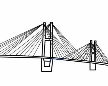 【斜拉桥简笔画】幼儿斜拉桥简笔画图片大全