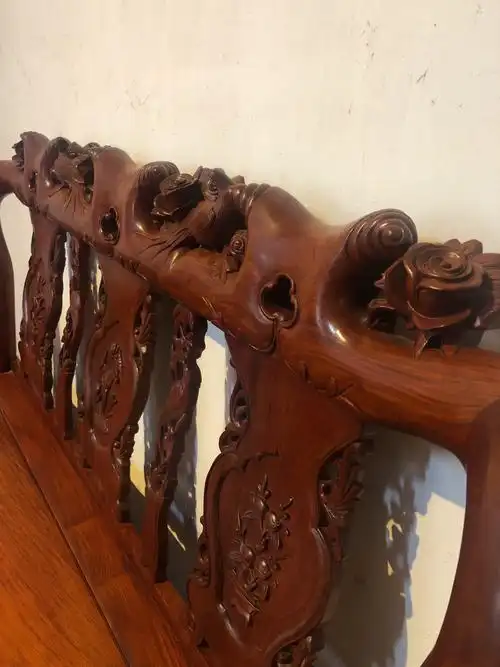 越南草花梨战国玫瑰沙发113六件套10公分柱子小户型沙发六件套