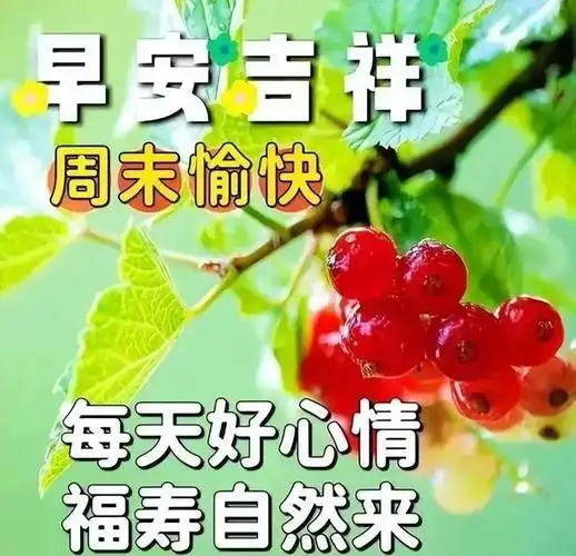 周末唯美早安祝福,早安问候语美图分享,周末快乐