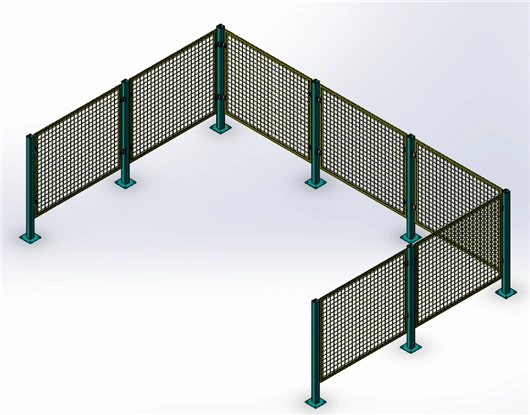 首页 设计图库 5711-机械手焊接设备防护网(设备防护围栏)sw2012设计