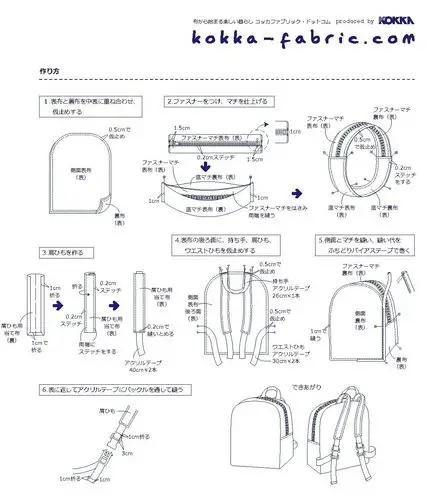 两款双肩背包的图纸和制作资料整理