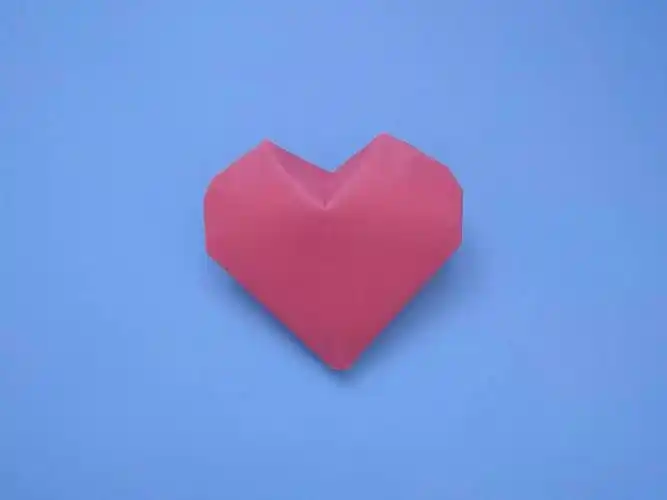 一张纸一折一吹,一个漂亮的立体爱心就做好了,儿童益智手工折纸
