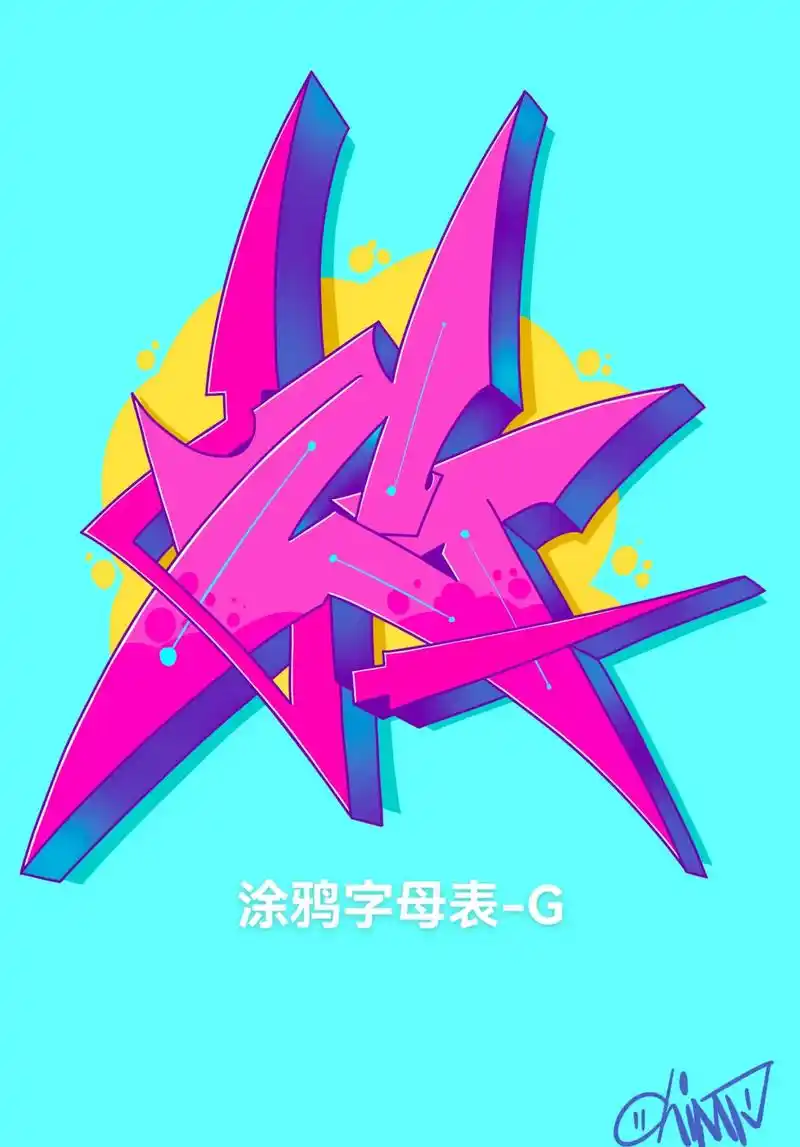 涂鸦 #字母涂鸦 #教程 #字体设计 - 抖音