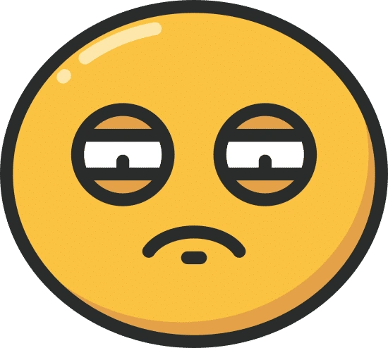 emoji - tired sad vector illustration