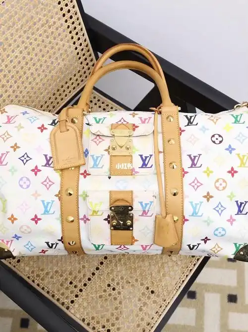 lv白三彩keepall