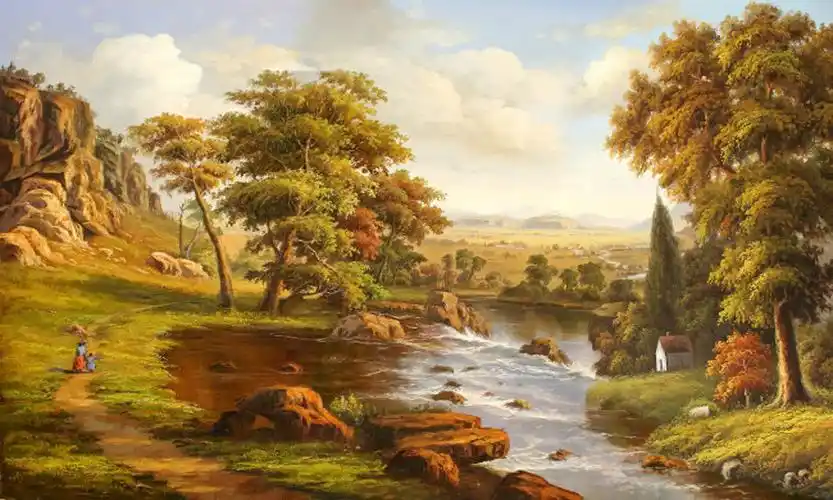 著名油画:《秀丽景色》