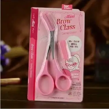 修眉剪刀带小梳子剪眉毛修剪眉形化妆美容工具可替换美容美发甲刀