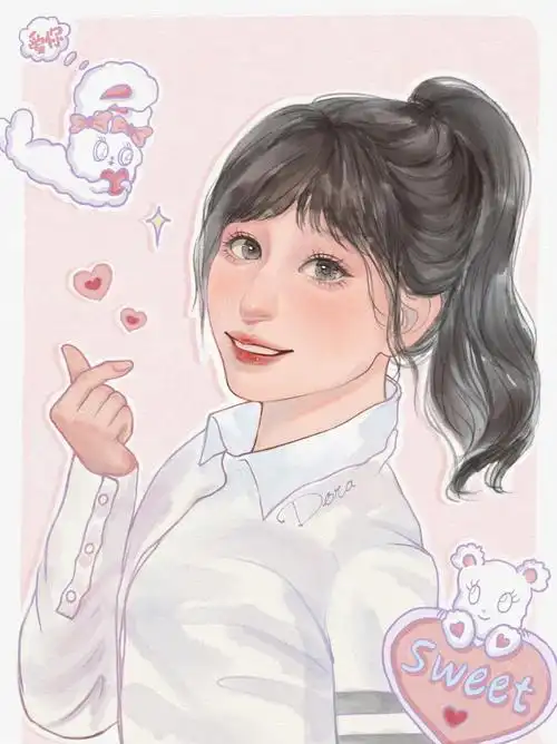 回忆杀甜心教主王心凌手绘头像