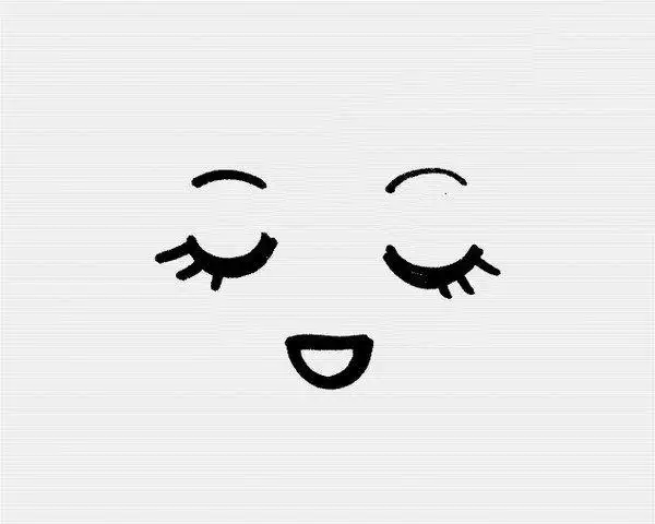 超萌表情符号简笔画图片