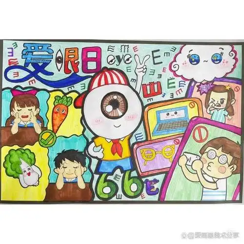 太棒了40张爱眼护眼主题绘画正确用眼保护眼睛