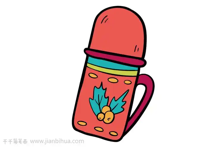 保温杯简笔画图片