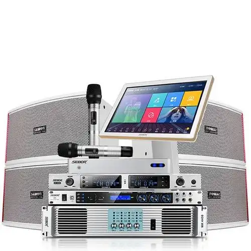 sebor s6专业家庭ktv音响套装家用商用卡拉ok点歌机功放音箱全套-t