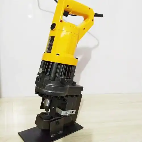 220v手提式电动冲孔机 槽钢冲孔机 便携式角铁打眼机德锐机械