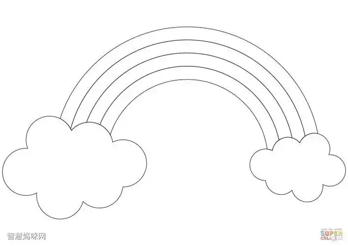 彩虹简笔画画法图解怎么画彩虹简笔画彩色彩虹儿童画怎么画彩虹简笔画