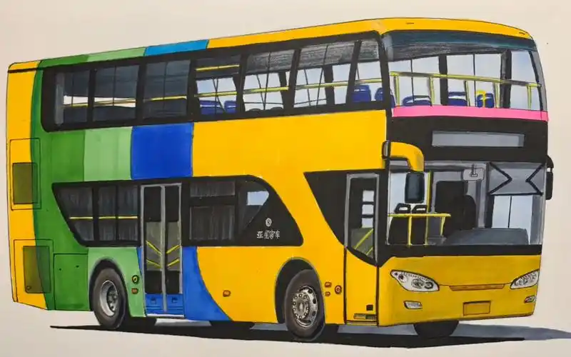 画了一个亚星客车双层巴士,谢谢支持