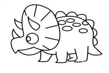 甲龙简笔画 - 简单简笔画