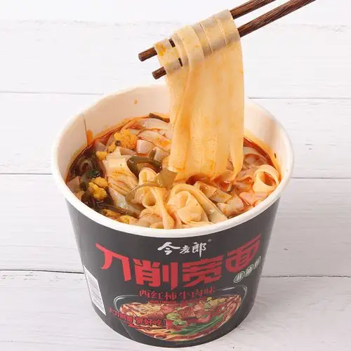 今麦郎刀削宽面西红柿牛肉味129g/桶*6方便面非油炸