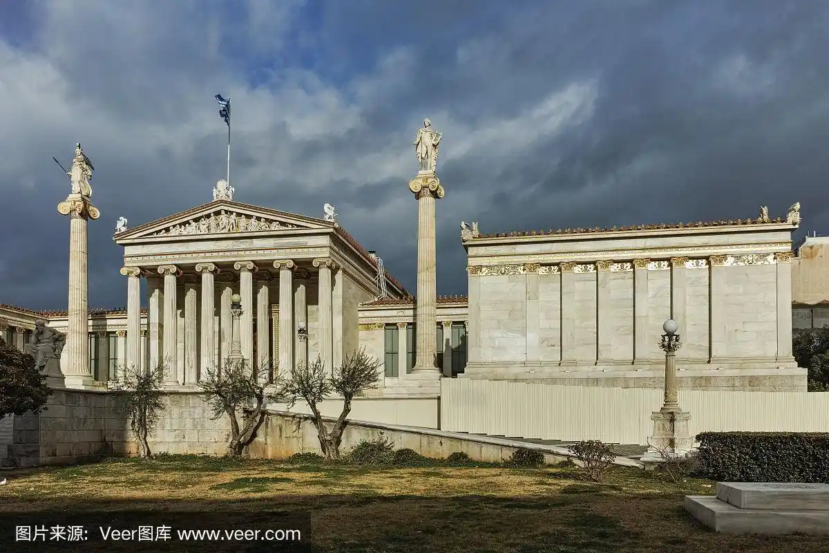 希腊雅典学院令人惊叹的全景图
