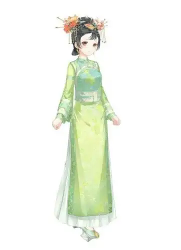 古装,古风,清,手绘,插画,人物,动漫,画中人