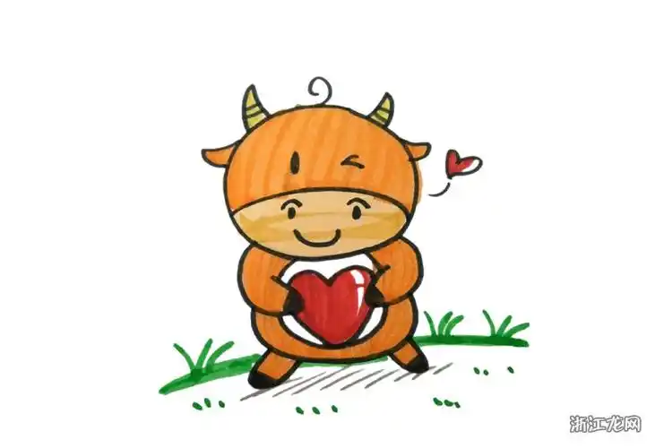 可爱的小牛简笔画图片大全