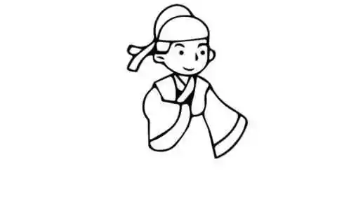 彩色古代诗人简笔画画法教学 人物涂色古代诗人简笔画怎么画