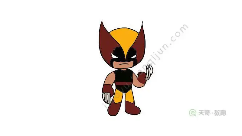 金刚狼的画法简笔画