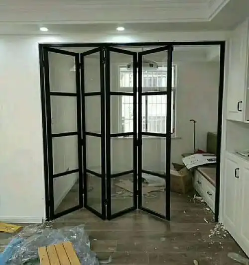 【铝合金小折叠门】热销厂家直销 钛镁铝合金无轨小折叠门 卫浴门