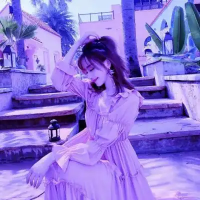 女生头像紫色系韩版