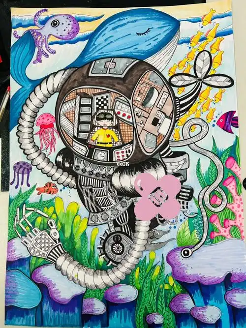 科幻画海底探测器