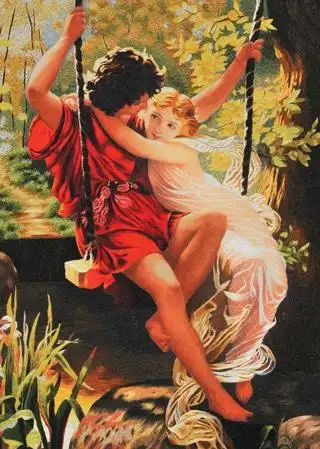 作品欣赏《荡秋千》( 来源于让奥诺雷弗拉戈纳尔油画作品)