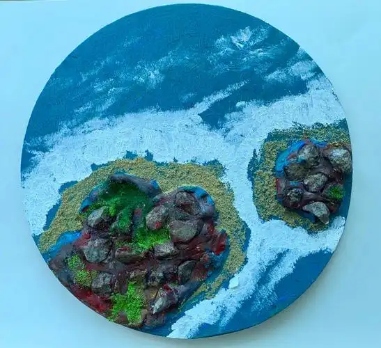 暑期班海洋主题少儿浮雕立体装饰画