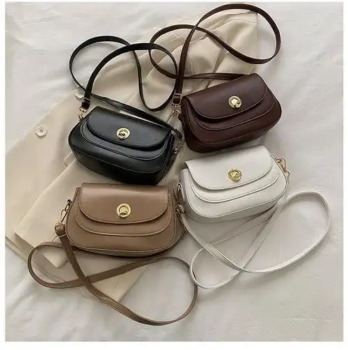 港风复古女士小包包女秋冬2022新款简约通勤休闲小方包单肩斜挎包