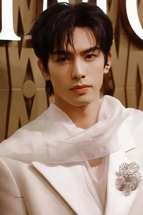 宋威龙白色纱线围脖##宋威龙白色轻纱围脖