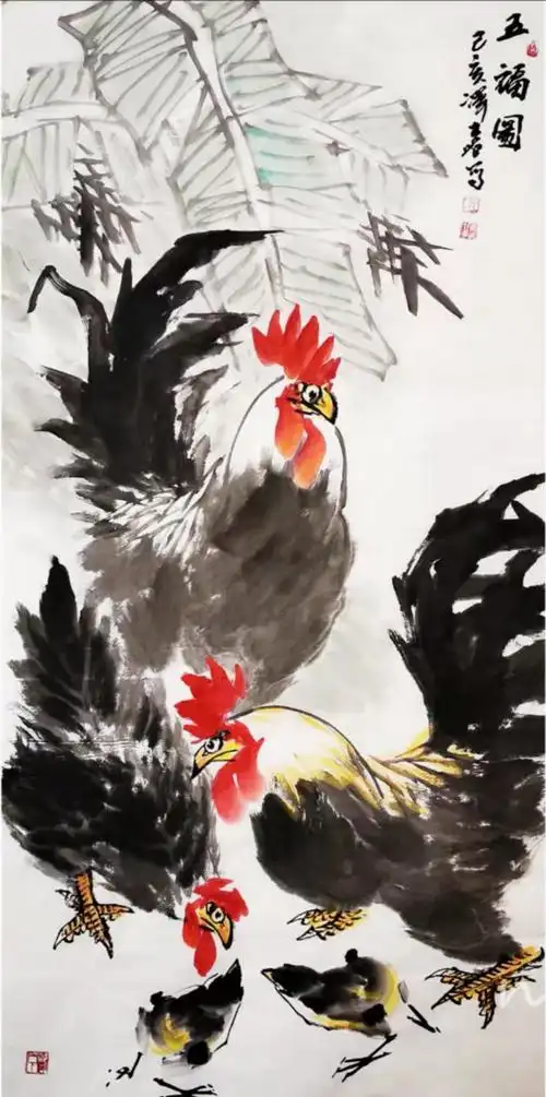 中国画鸡大家王泽喜