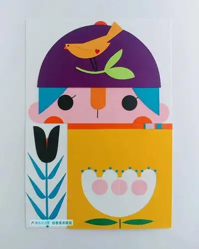 学会色彩设计,普通的彩色卡纸也可以创作出惊艳的拼贴画!