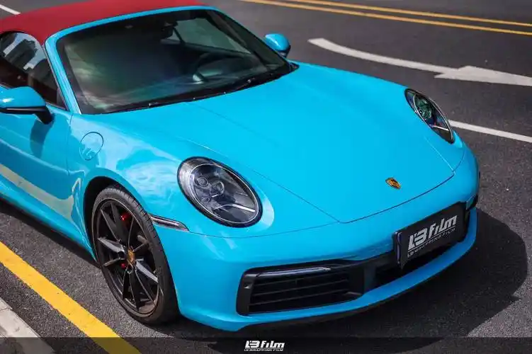 品牌车型:保时捷911改色膜品牌:lbfilm颜色:原厂漆迈阿密蓝海洋的味道